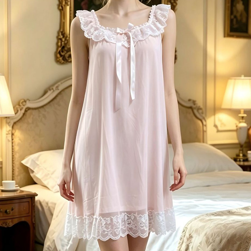 Vintage Fashion Dresses - Camisón de Mujer sin Mangas con