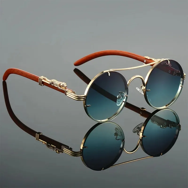 Vintage Outdoor Fashion - Gafas de sol redondas de estilo