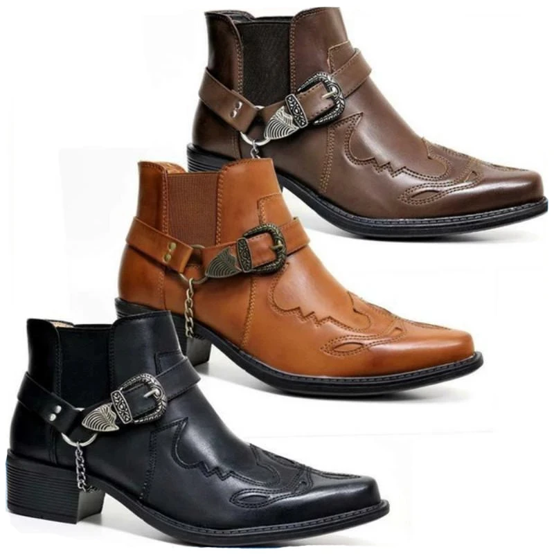 Vintage Fashion Online - Botas de vaquero vintage de cuero
